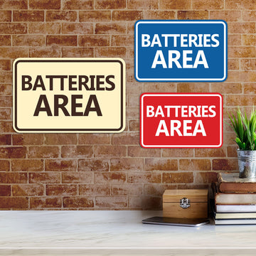 Signs ByLITA Classic Framed Batteries Area Wall or Door Sign